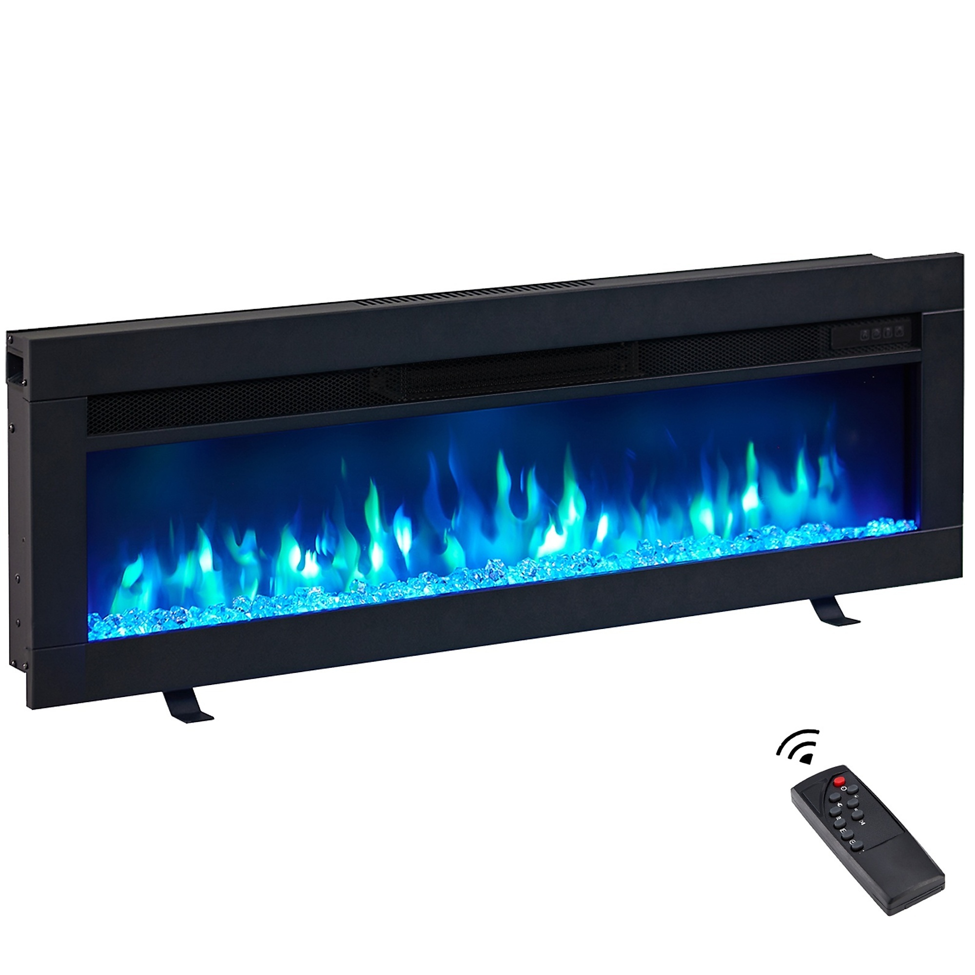 EdenDirect Electric Fireplace — 40in., Freestanding and Wall Mounted, 9 Flame Colors, 750W/1500W, Model# NTEEF457B